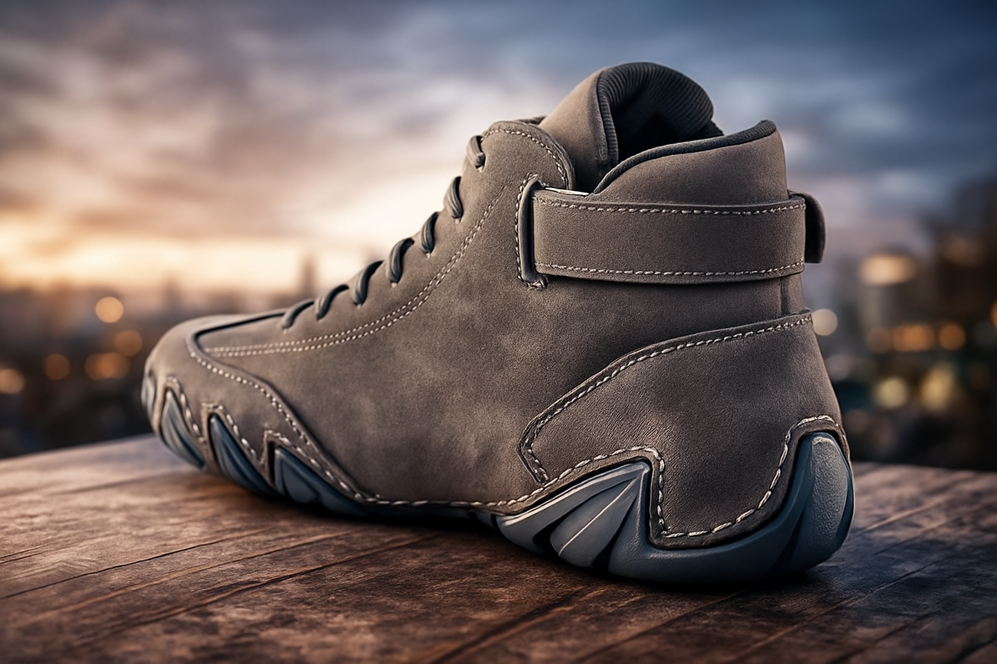 Premium Italian Handmade Suede Casual Boots – Grey